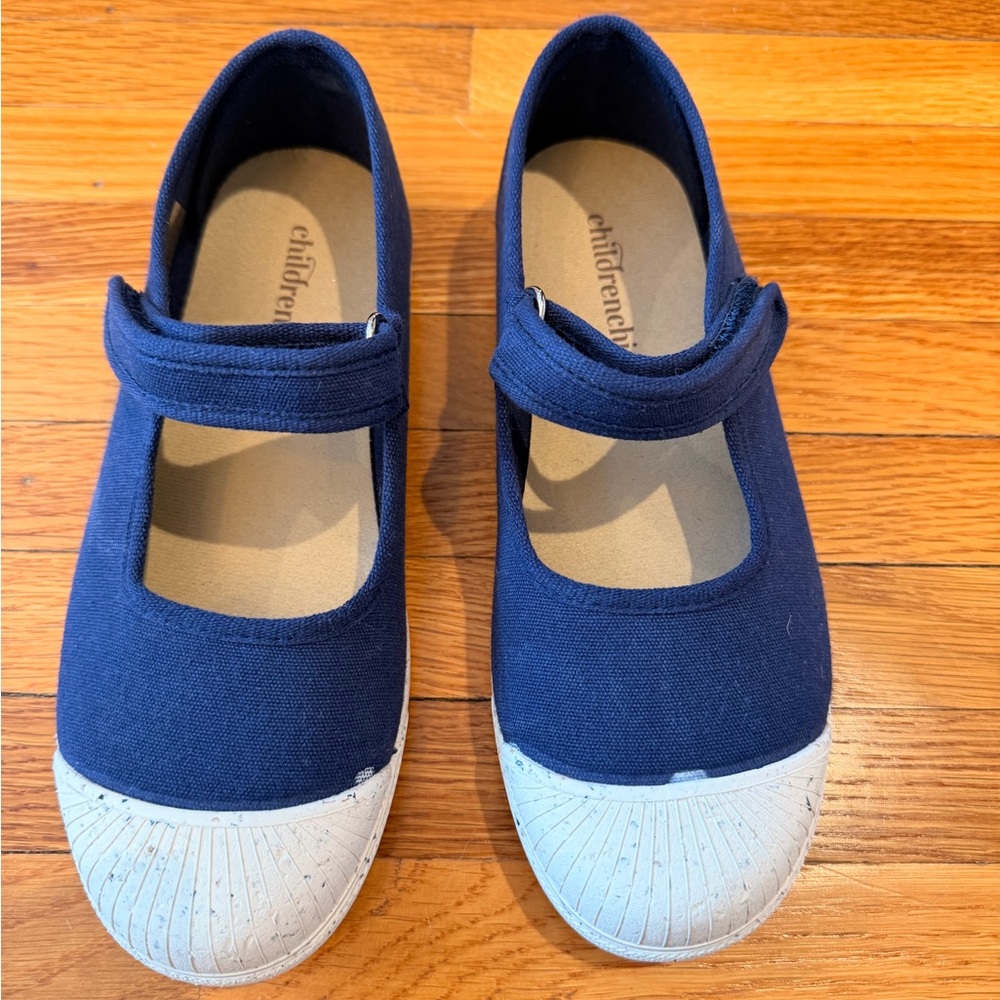 Children's Navy Blue Sneakers with Strap